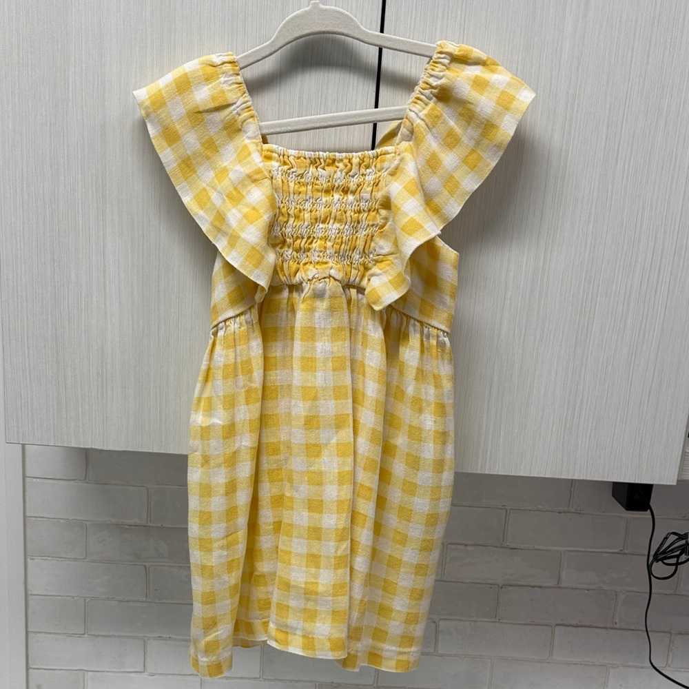 Zara Yellow Plaid Kids Dress